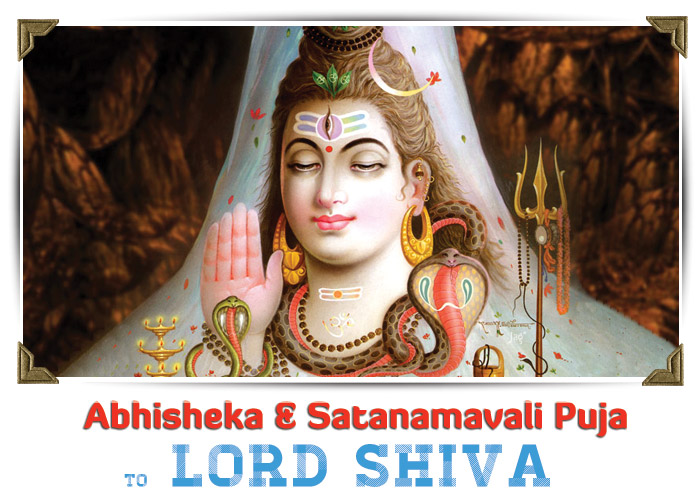 Abhishekam & Satanamavali puja to Lord Shiva on auspicious day of Maha Shivratri